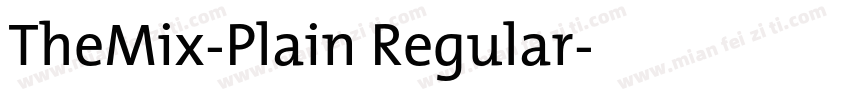 TheMix-Plain Regular字体转换